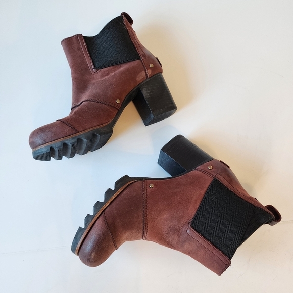 Sorel Redwood Addington Waterproof Heeled Chelsea Boots 5.5 - Picture 3 of 9